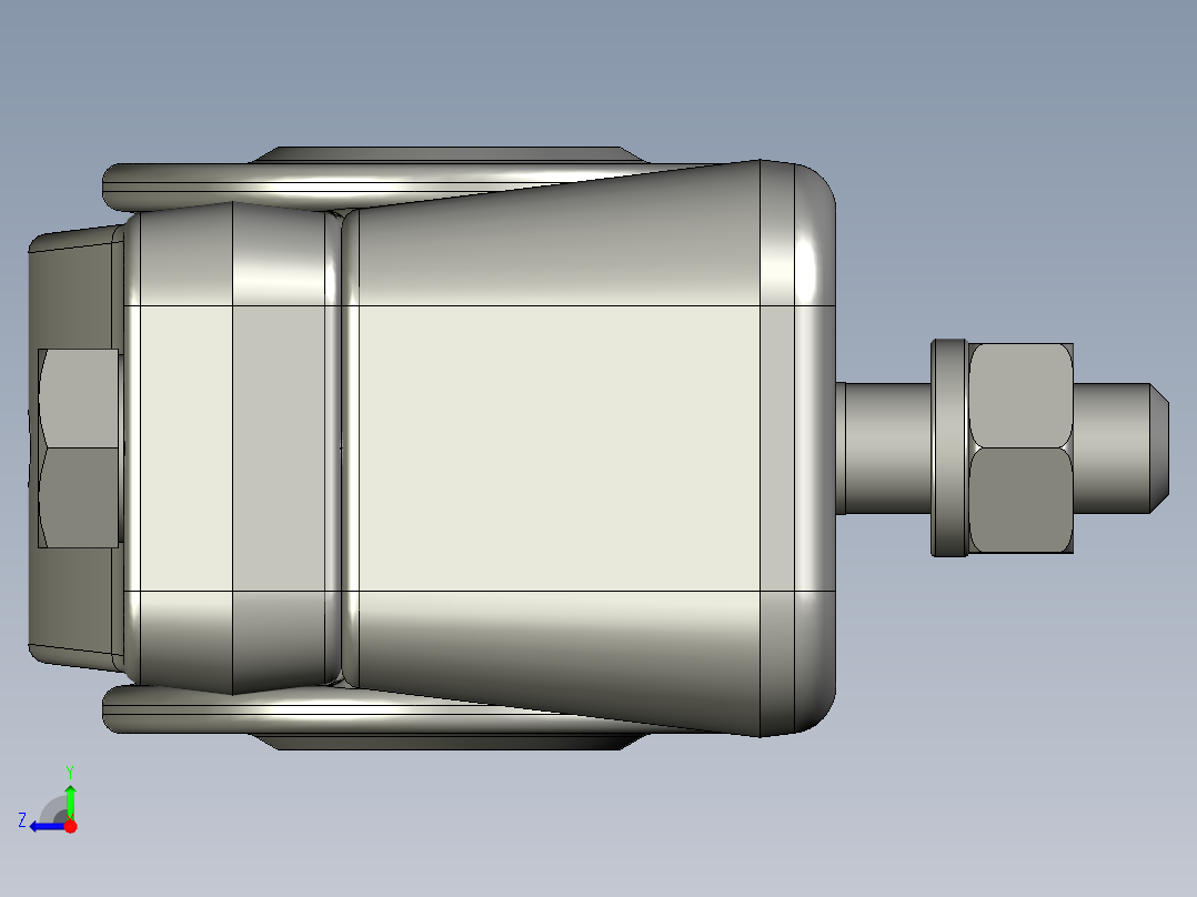 汽车前扭力杆铰接杆右视图