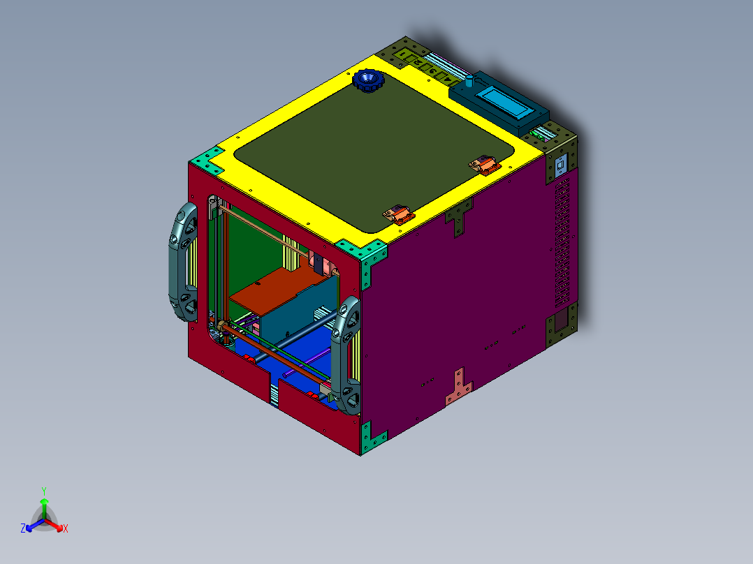 Ultimaker高端桌面型3D打印机正等轴测图
