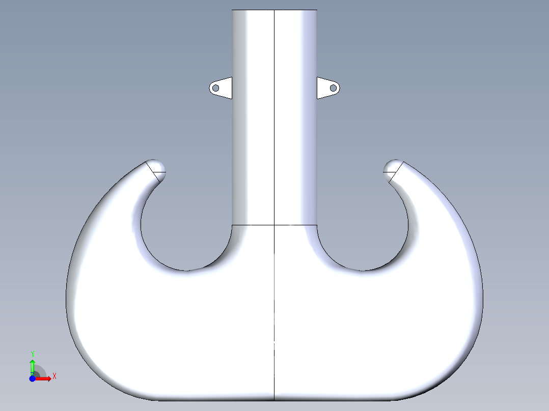 羊角起重吊钩+40+24.3.20+002前视图