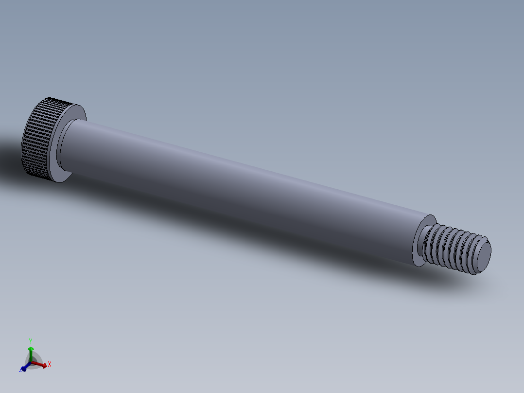 内六角螺螺栓-SB 0.375-16 x3.75.SLDPRT主视图