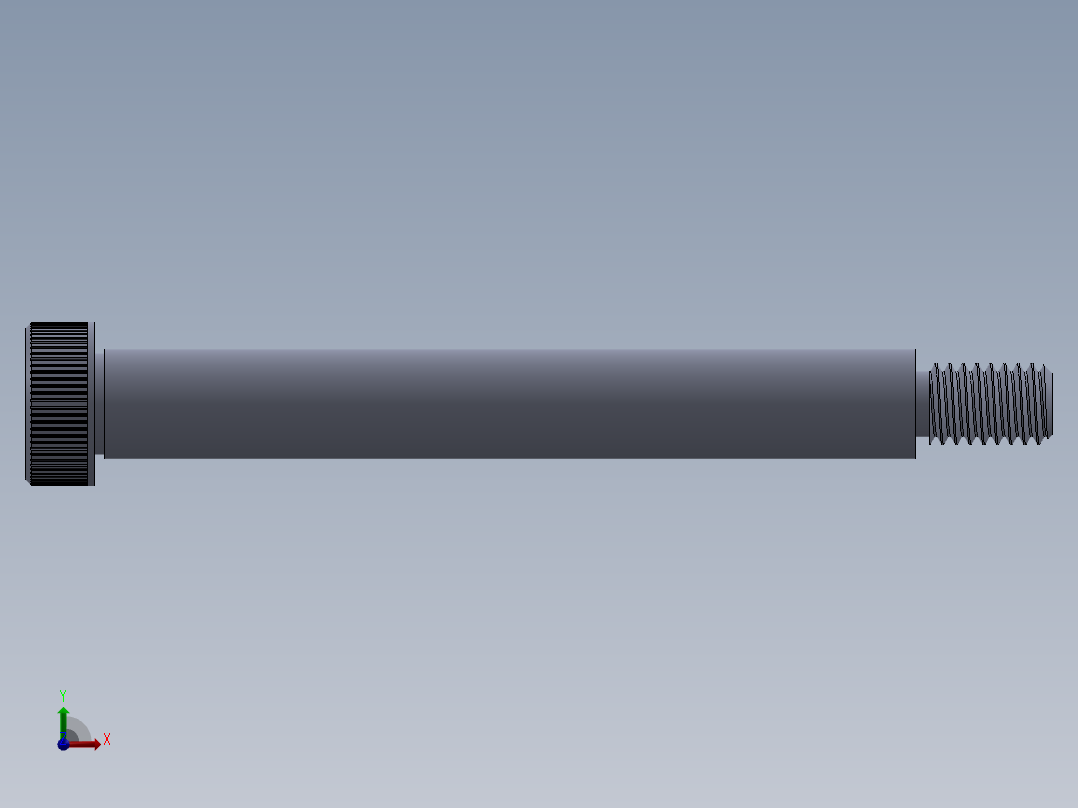 内六角螺螺栓-SB 0.375-16 x3.75.SLDPRT前视图