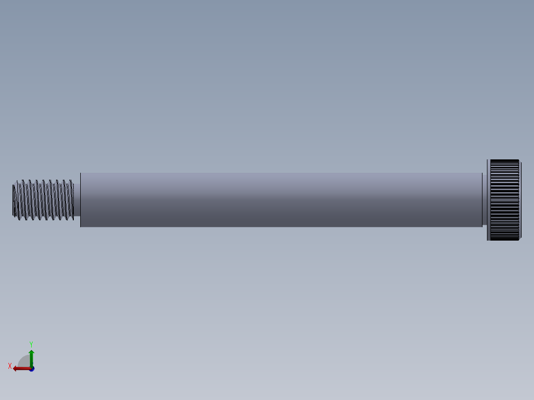 内六角螺螺栓-SB 0.375-16 x3.75.SLDPRT后视图