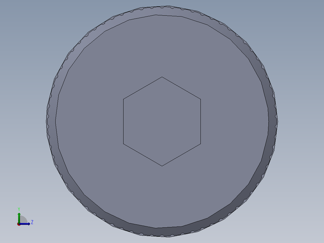 内六角螺螺栓-SB 0.375-16 x3.75.SLDPRT左视图