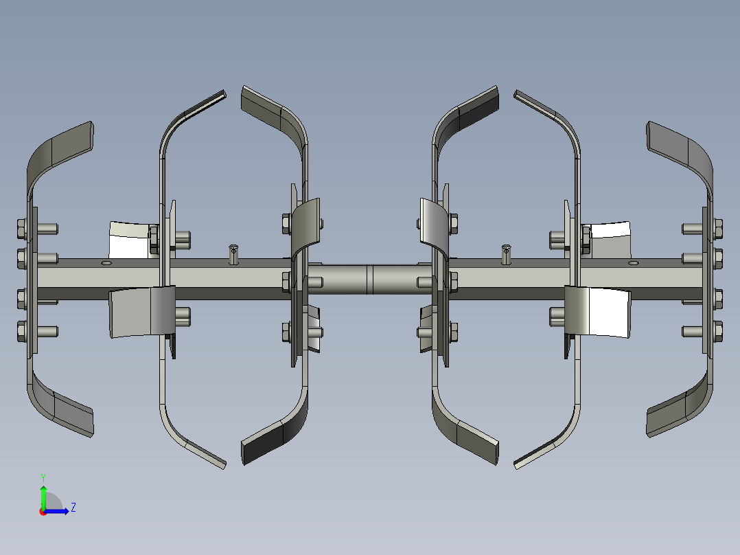 旋耕刀模型左视图