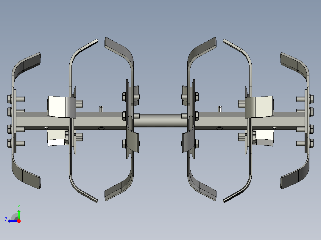旋耕刀模型右视图