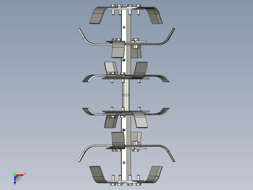旋耕刀模型俯视图
