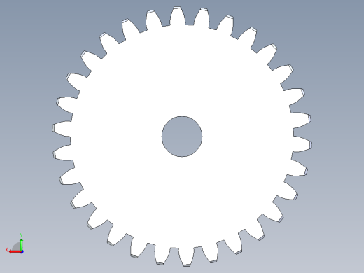 正齿轮-m2 20PA 30t Spur Gear后视缩略图