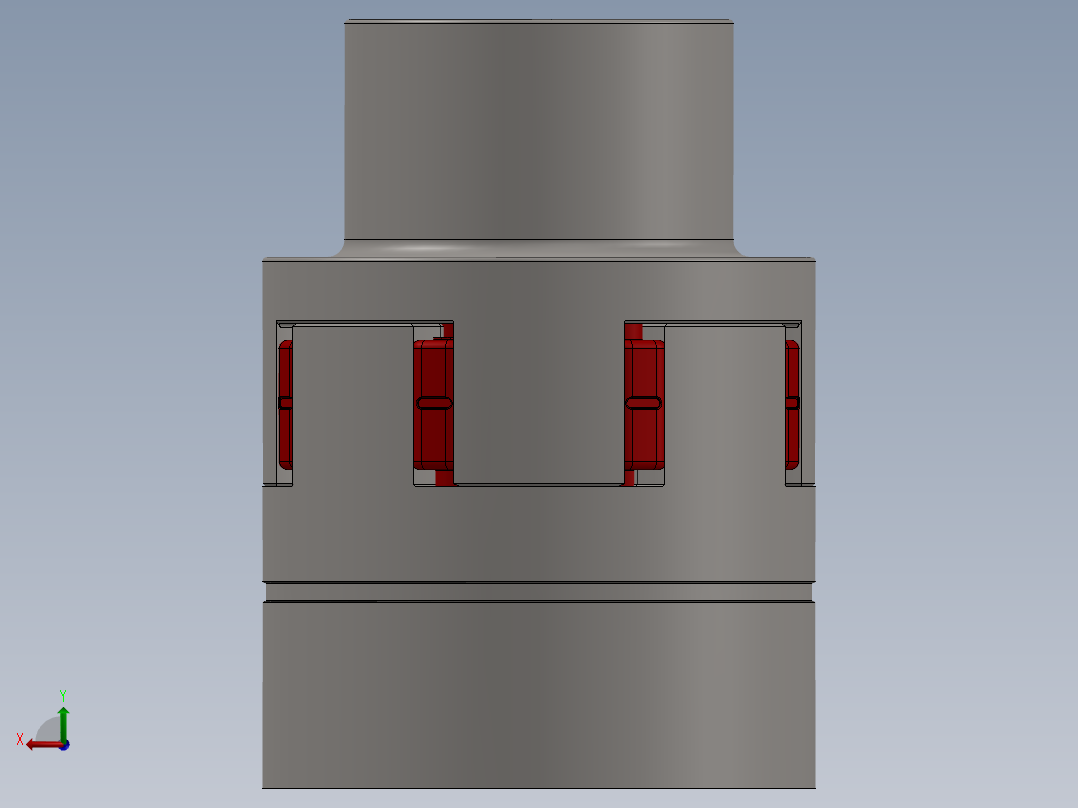 梅花联轴器后视图