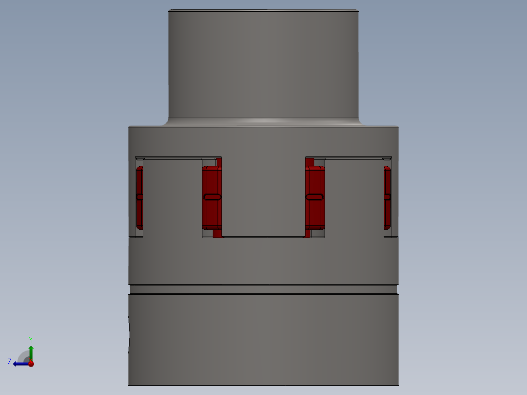 梅花联轴器右视图