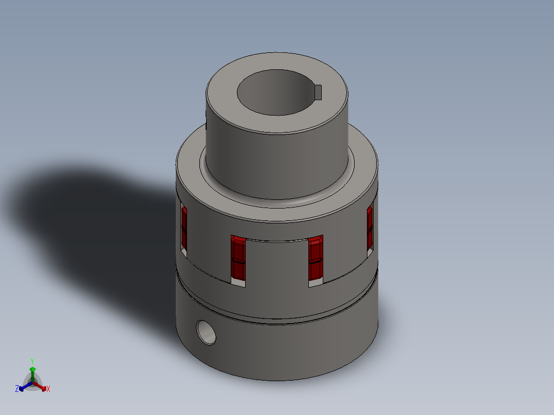 梅花联轴器正等轴测图