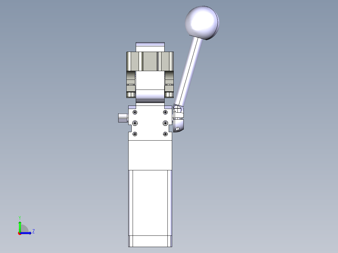 德克斯TUNKERS气缸数模V40.1 BR2 A10 T12 Z_AllCATPart左视图