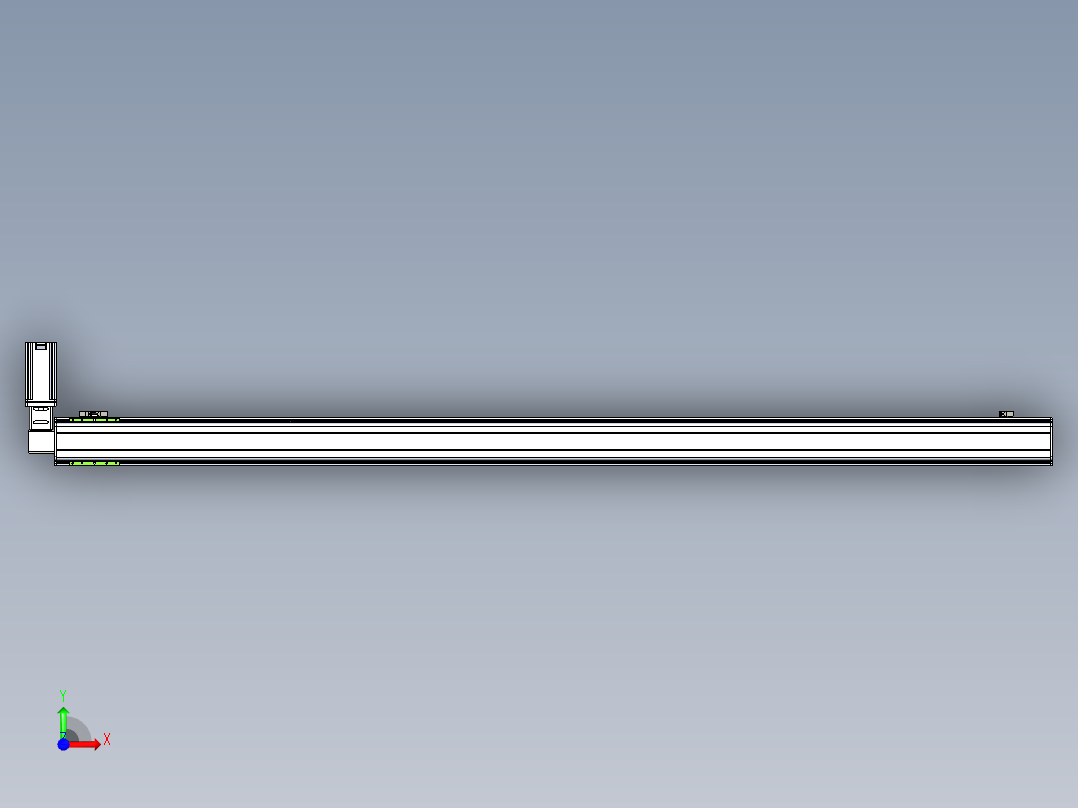 同步带滑台-半封闭B13-L90-S2550-R-Z86-D3前视图