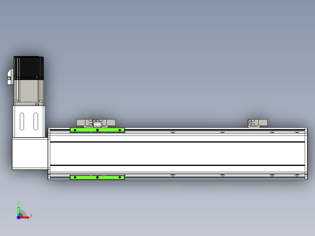 同步带滑台-半封闭B10-L90-S300-R-P40-D3前视图