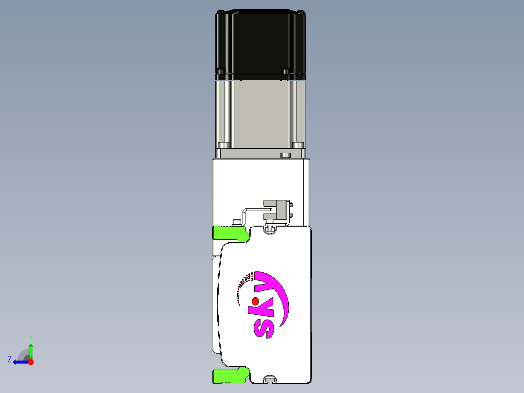 同步带滑台-半封闭B10-L90-S300-R-P40-D3右视图