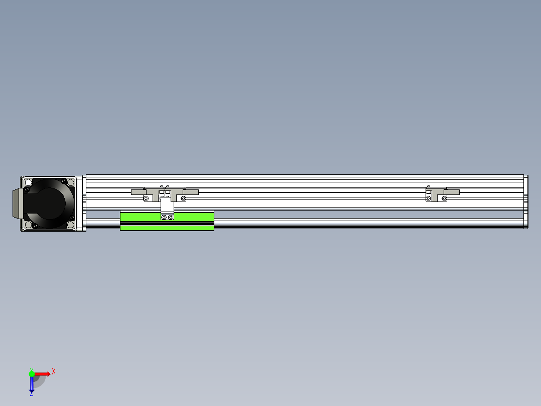 同步带滑台-半封闭B10-L90-S300-R-P40-D3俯视图