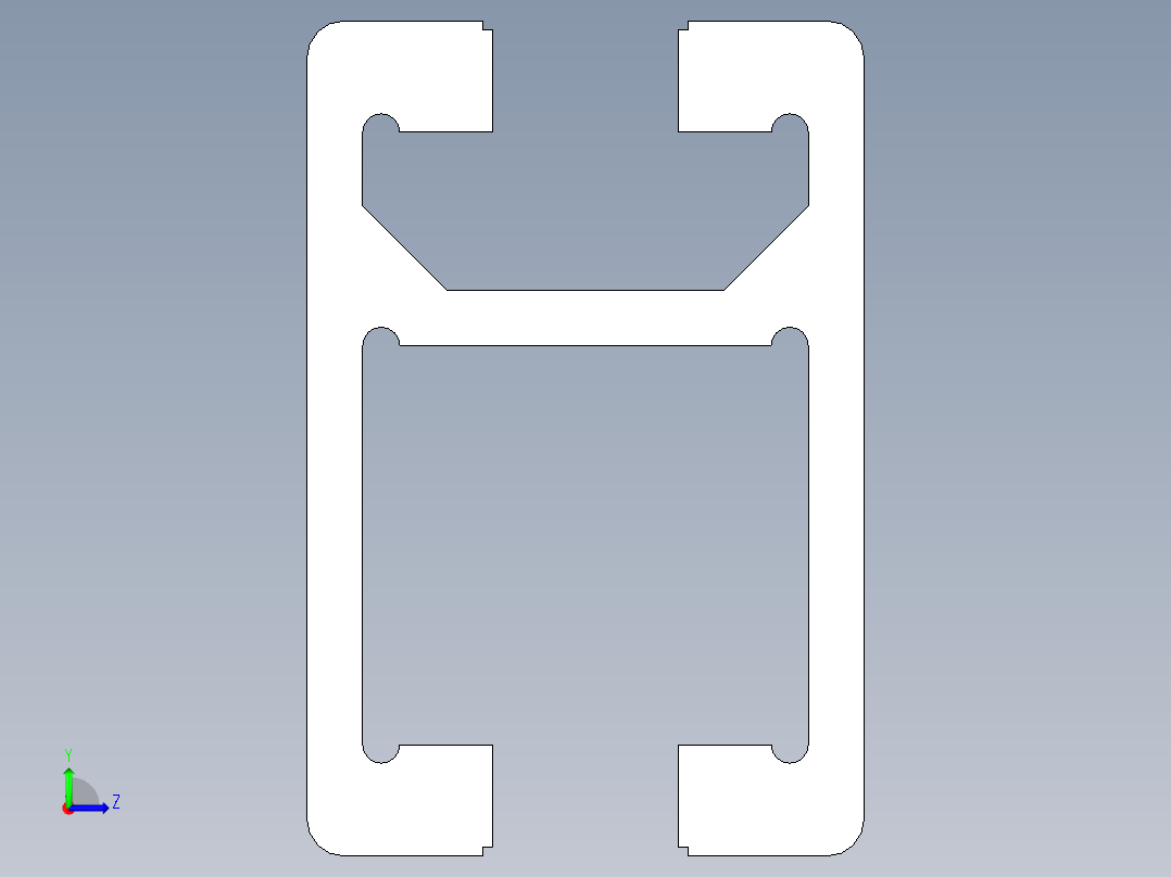 型材-BR 30X45C TROLLEY SUSPENSION PROFILE 3842992946.STEP左视图