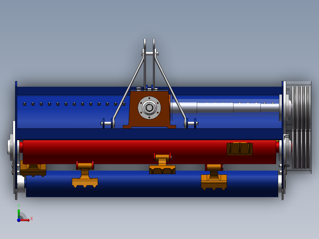 锤爪式粉碎还田机SW三维==888540==150前视图