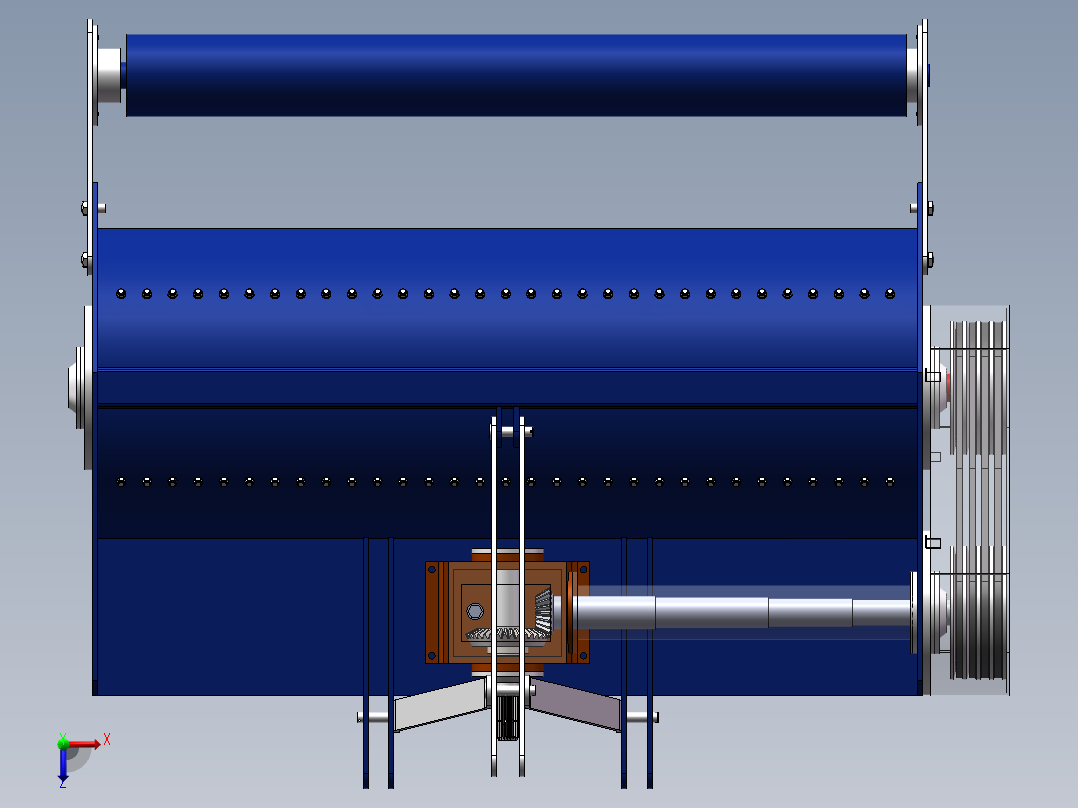 锤爪式粉碎还田机SW三维==888540==150俯视图