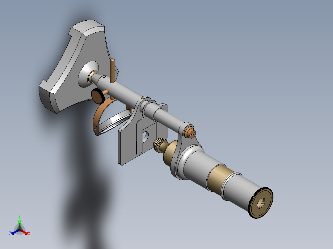 显微镜3正等轴测图