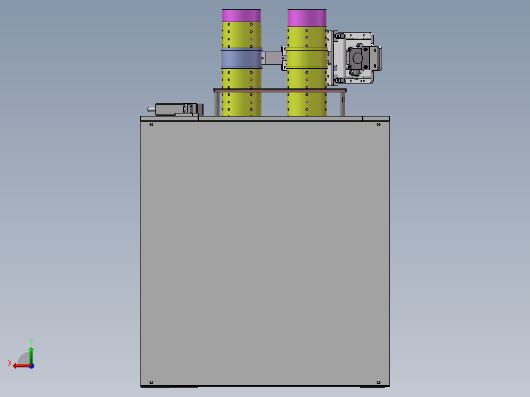 倍速链提升机后视图