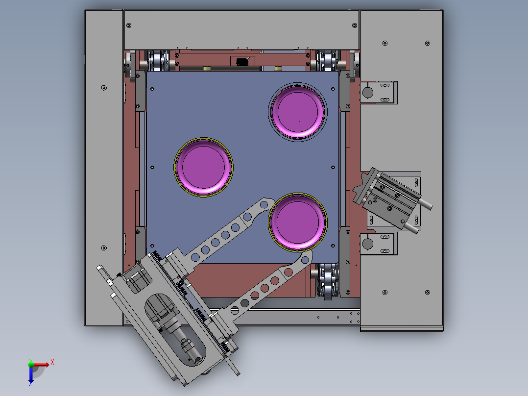 倍速链提升机俯视图