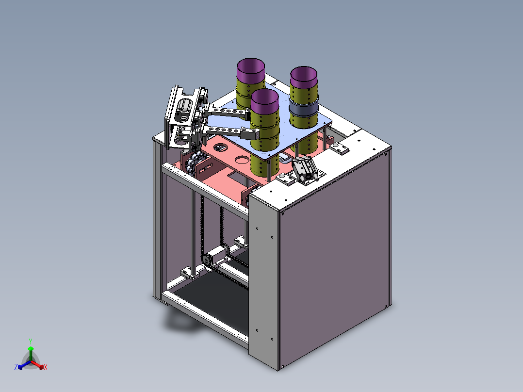 倍速链提升机正等轴测图