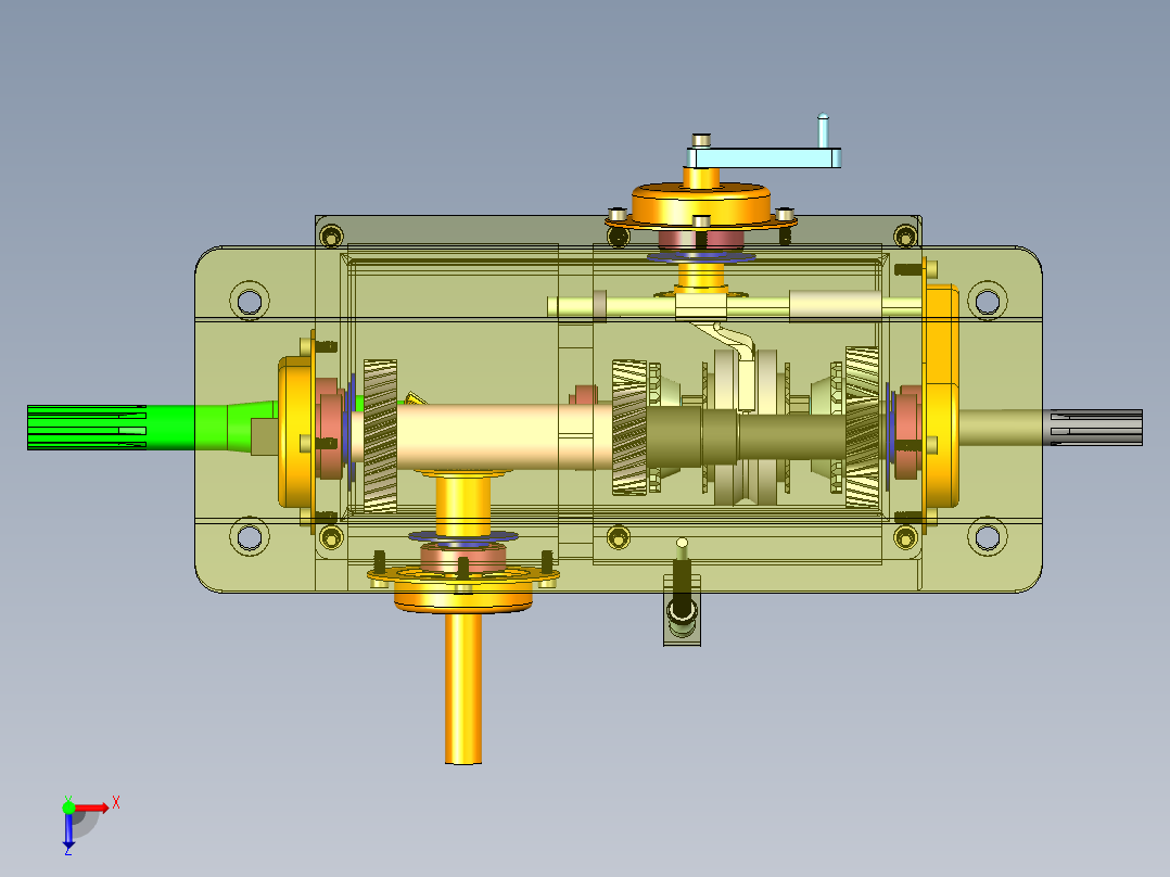 2挡手扶式拖拉机变速箱机构==393182==300俯视图