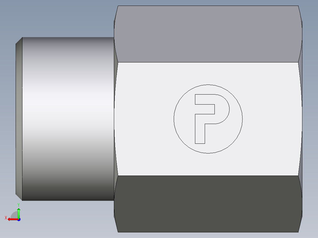 卡套式工业通用硬管接头EO_Swivel_connector_GAI12SM71X后视图