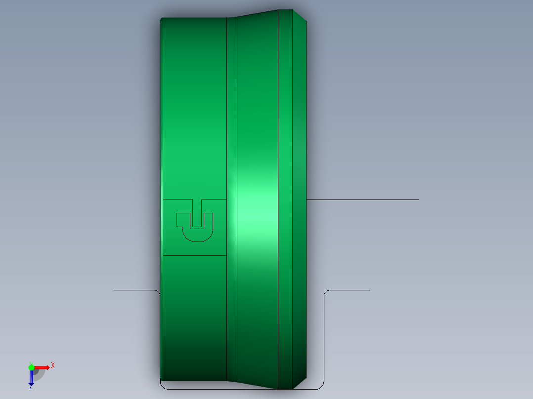 PARKER单连杆密封件3D模型STP格式俯视图