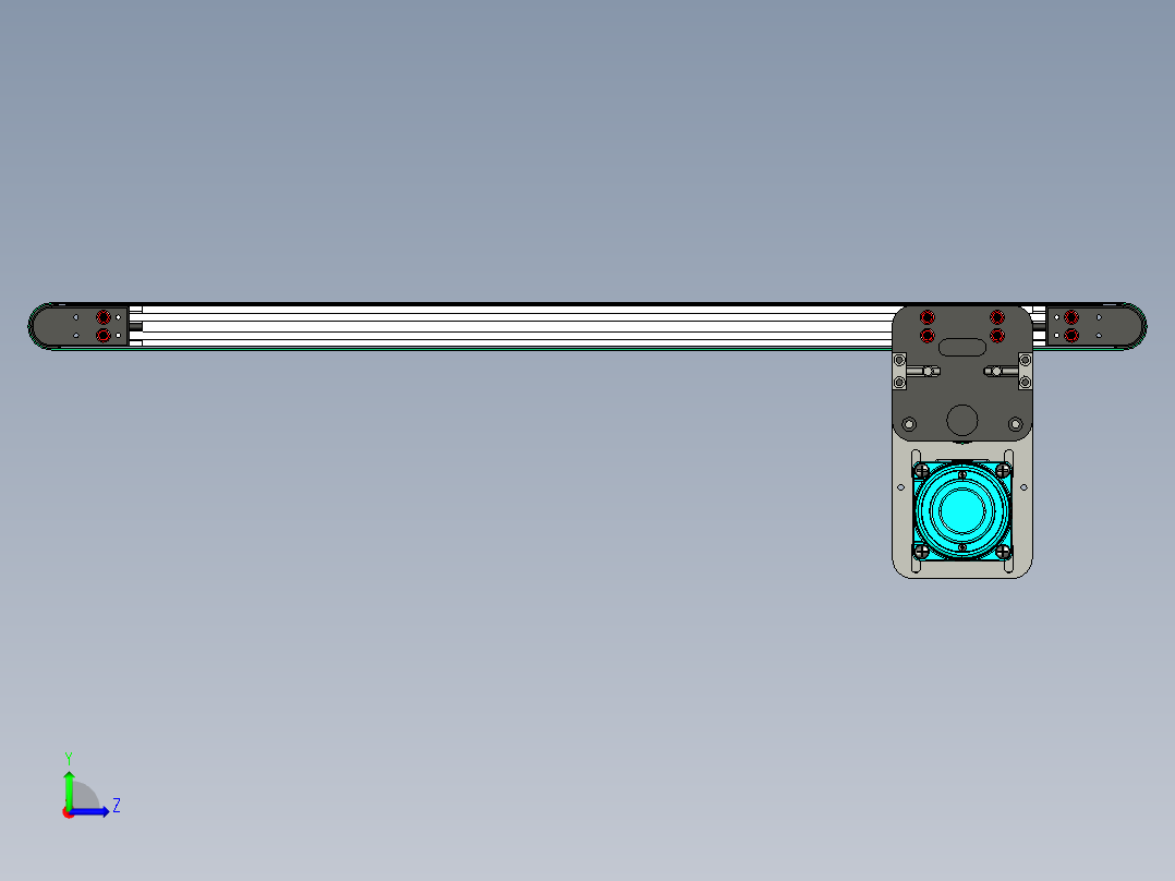 LE-XC3030-中间驱动经济型皮带线左视图