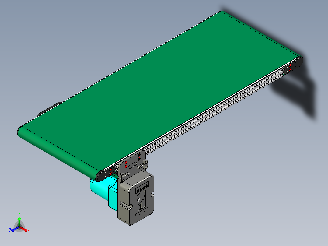 LE-XC3030-中间驱动经济型皮带线正等轴测图