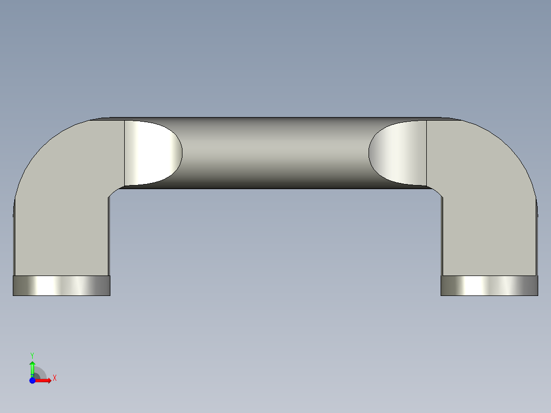 取手(塑膠)K4-3D多系列多零件图纸模型前视图