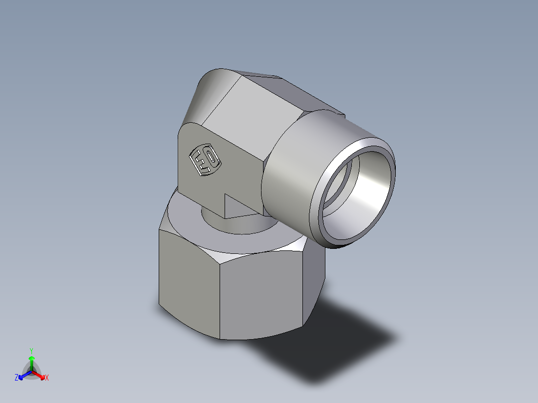 卡套式工业通用硬管接头EO_Standpipe_elbow_EVW12LOMDCF主视图