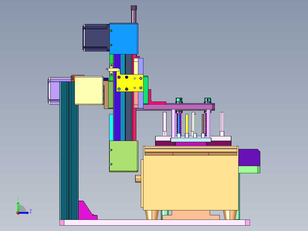 长条盒半自动贴标机左视图