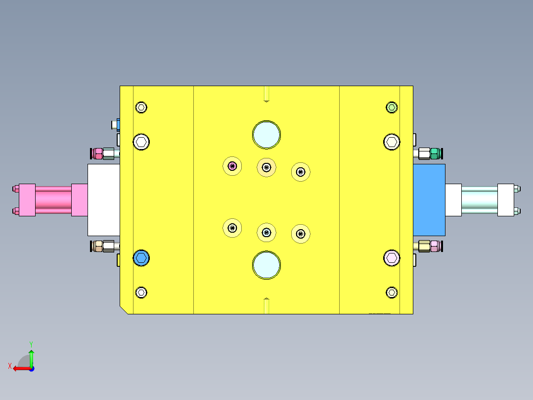 花洒座下壳（油缸抽滑块）后视图