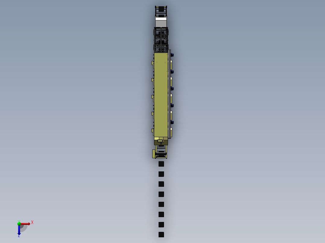 油漆烘烤流水线sw21俯视图