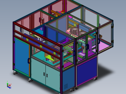 压合自动上料设备（sw18可编辑+工程图+bom）