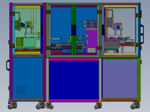 压合自动上料设备（sw18可编辑+工程图+bom）前视缩略图