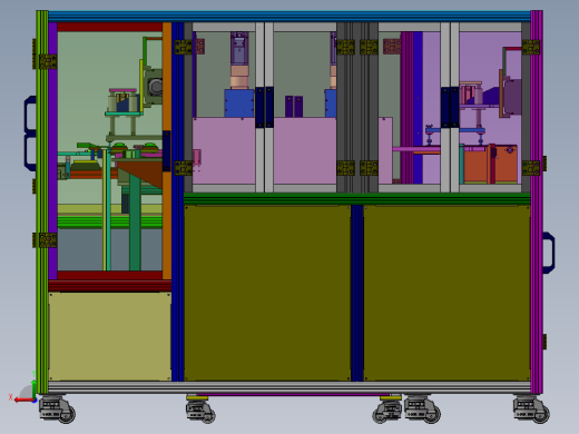 压合自动上料设备（sw18可编辑+工程图+bom）后视缩略图