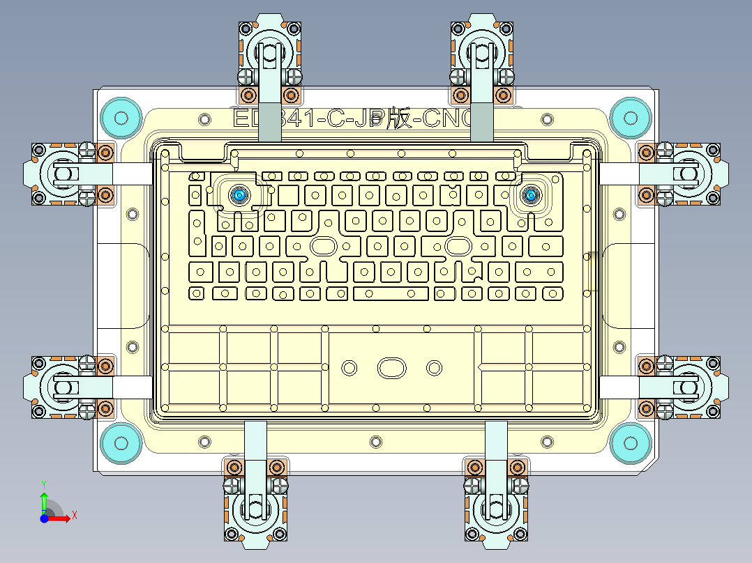 EDB41-C笔记本CNC工装夹具三维模型-JP版-CNC3-181129前视图