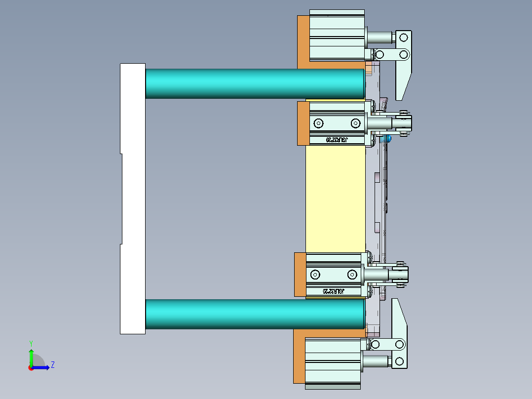 EDB41-C笔记本CNC工装夹具三维模型-JP版-CNC3-181129左视图