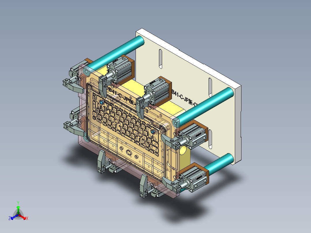 EDB41-C笔记本CNC工装夹具三维模型-JP版-CNC3-181129正等轴测图