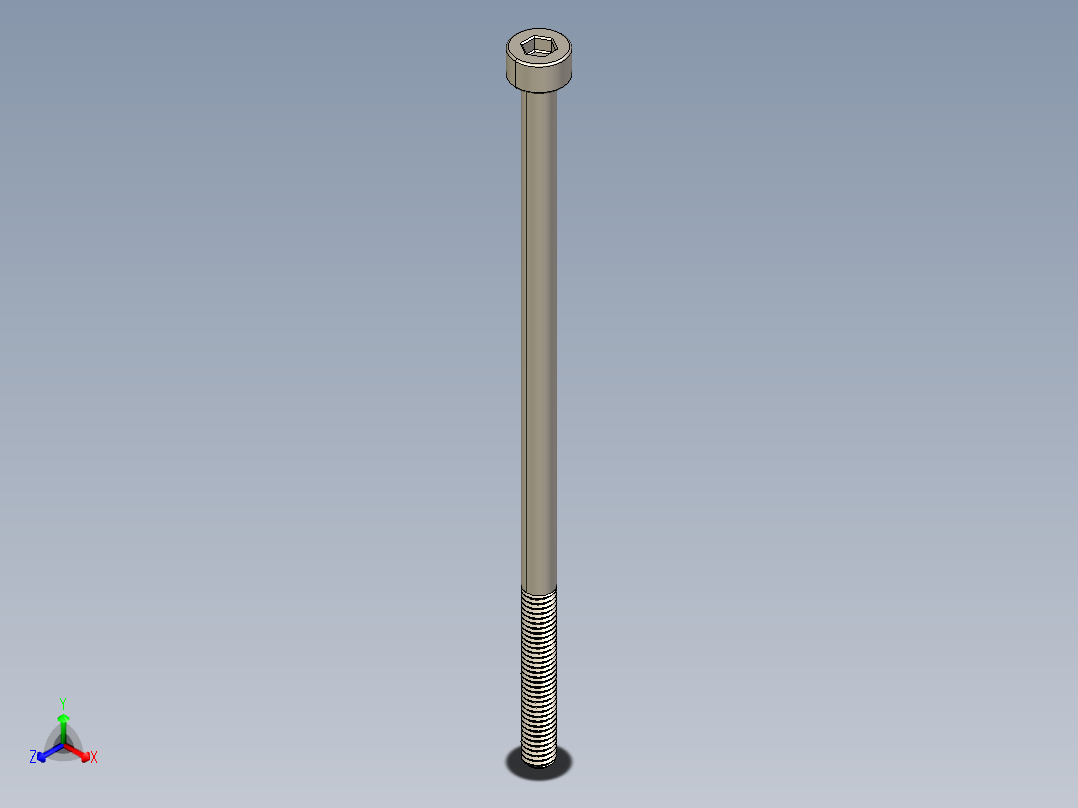 Screw_DIN_912_M3x70_A2.STEP公制内六角螺钉主视图