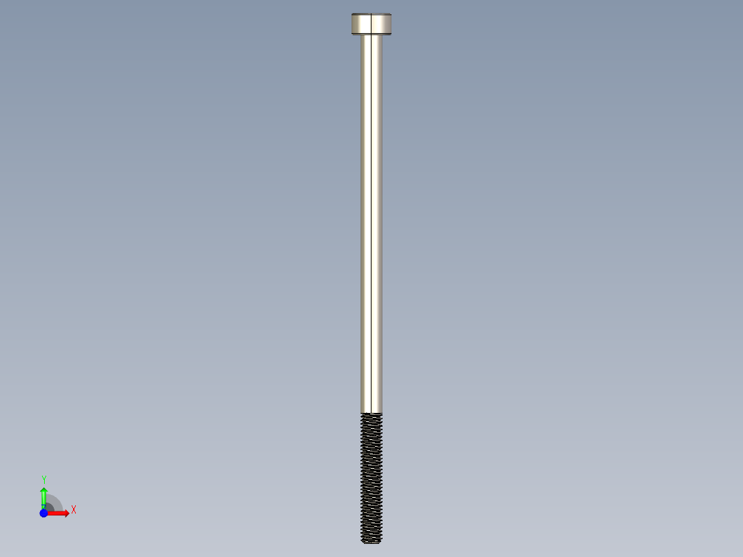 Screw_DIN_912_M3x70_A2.STEP公制内六角螺钉前视图