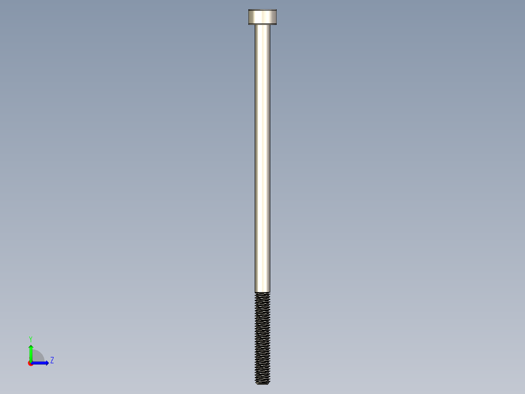 Screw_DIN_912_M3x70_A2.STEP公制内六角螺钉左视图