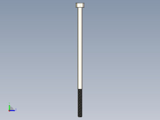Screw_DIN_912_M3x70_A2.STEP公制内六角螺钉左视缩略图