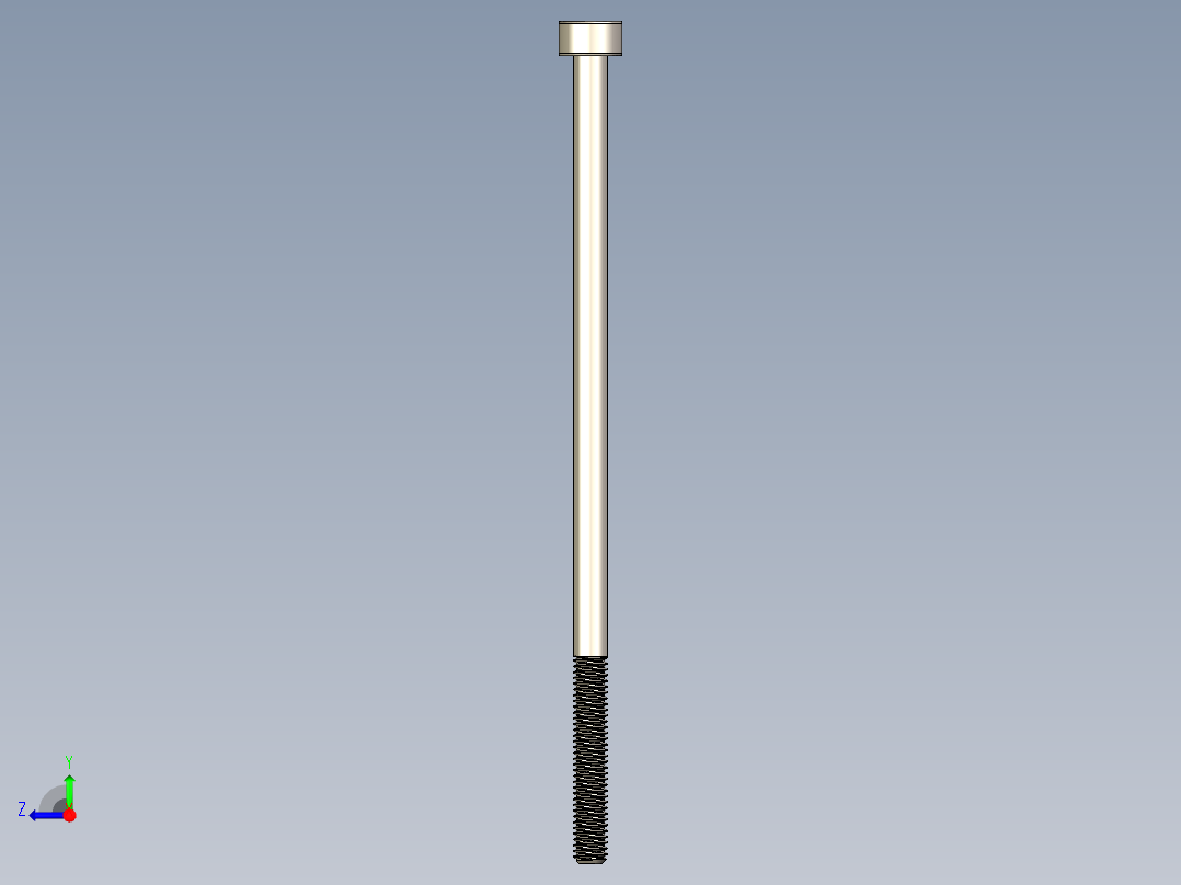 Screw_DIN_912_M3x70_A2.STEP公制内六角螺钉右视图