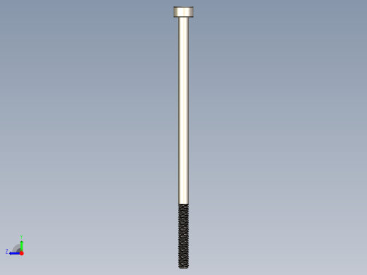 Screw_DIN_912_M3x70_A2.STEP公制内六角螺钉右视缩略图