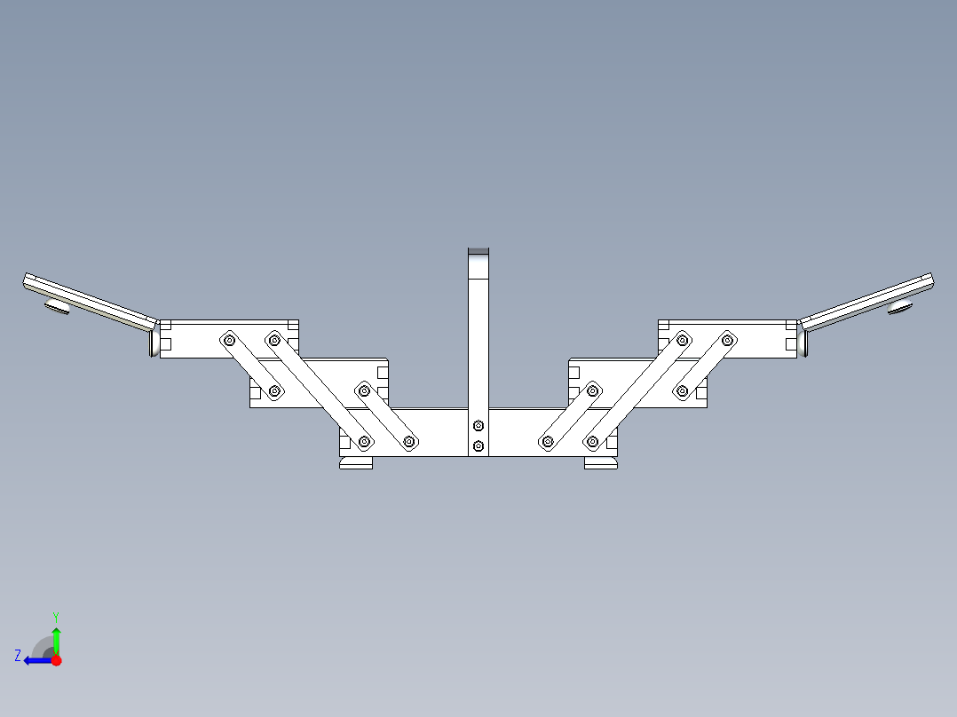 多层可折叠木盒结构3D右视图