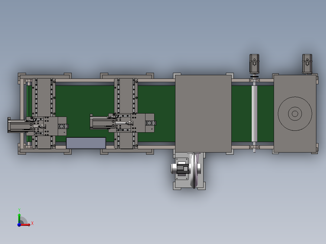 撕膜机3D 装配图 零件图前视图